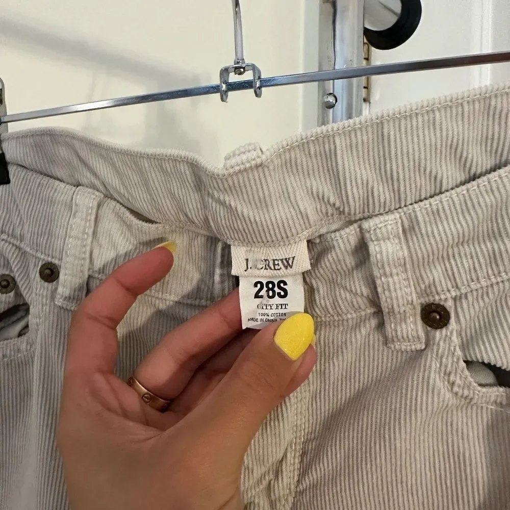 J. Crew Corduroy Off-White Jeans - Picture 4 of 6